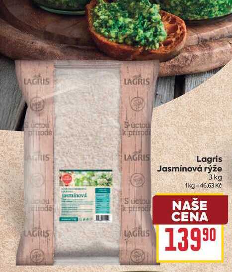 Lagris Jasmínová rýže 3 kg 