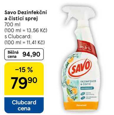 Savo Dezinfekční a čisticí sprej, 700 ml  