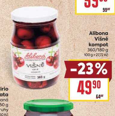 Alibona Višně kompot 360/180 g 