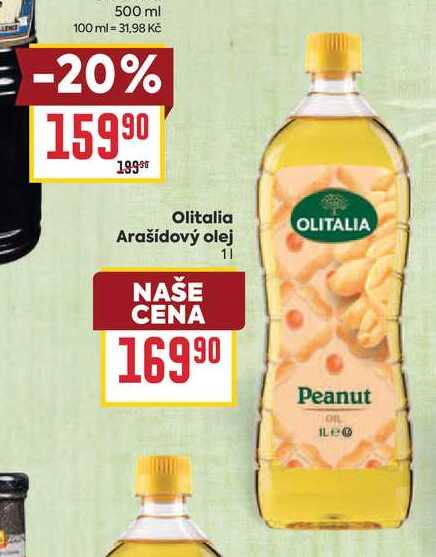 Olitalia Arašídový olej 1l