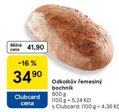 Odkolkův řemeslný bochník, 800 g 