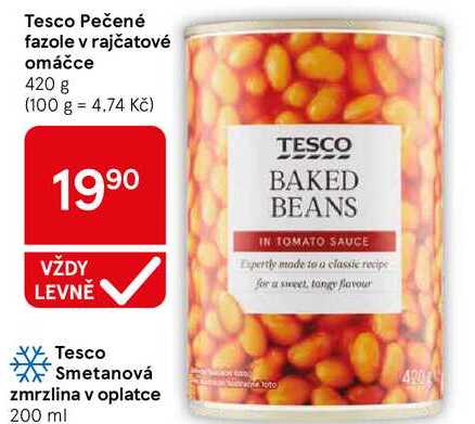Tesco Pečené fazole v rajčatové omáčce, 420 g