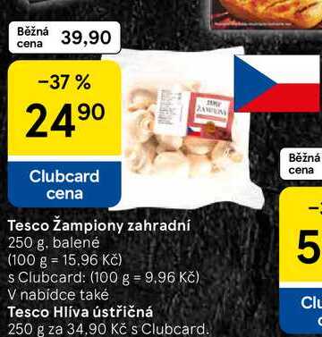 Tesco Žampiony zahradní, 250 g, balené 