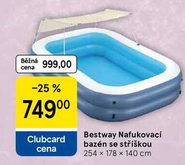 Bestway Nafukovací bazén se stříškou, 254 x 178 x 140 cm 