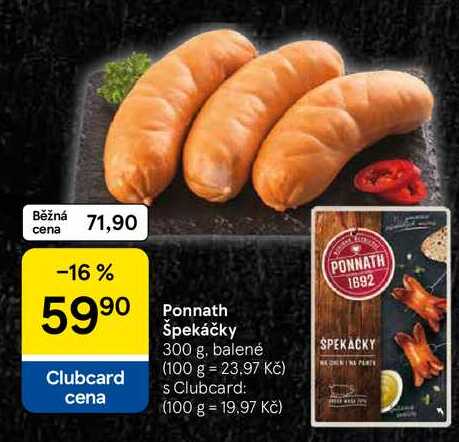 Ponnath Špekáčky, 300 g