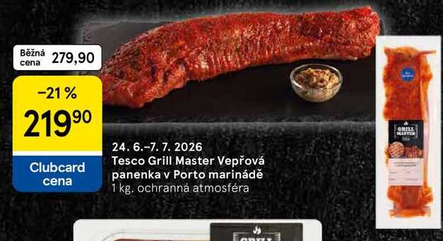 Tesco Grill Master Vepřová panenka v Porto marinádě, 1 kg 
