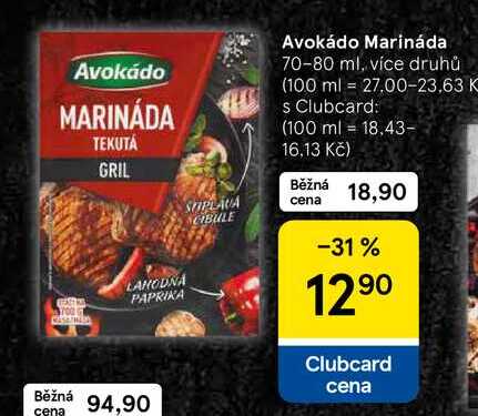 Avokádo Marináda, 70-80 ml, více druhů 