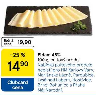 Eidam 45%, 100 g