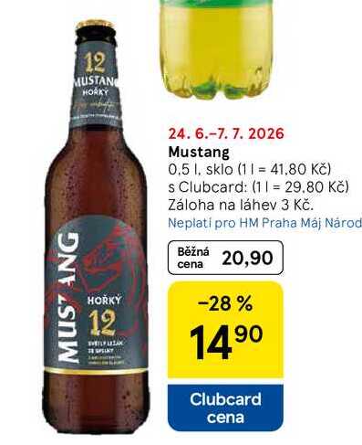 Mustang, 0.5 l, sklo 