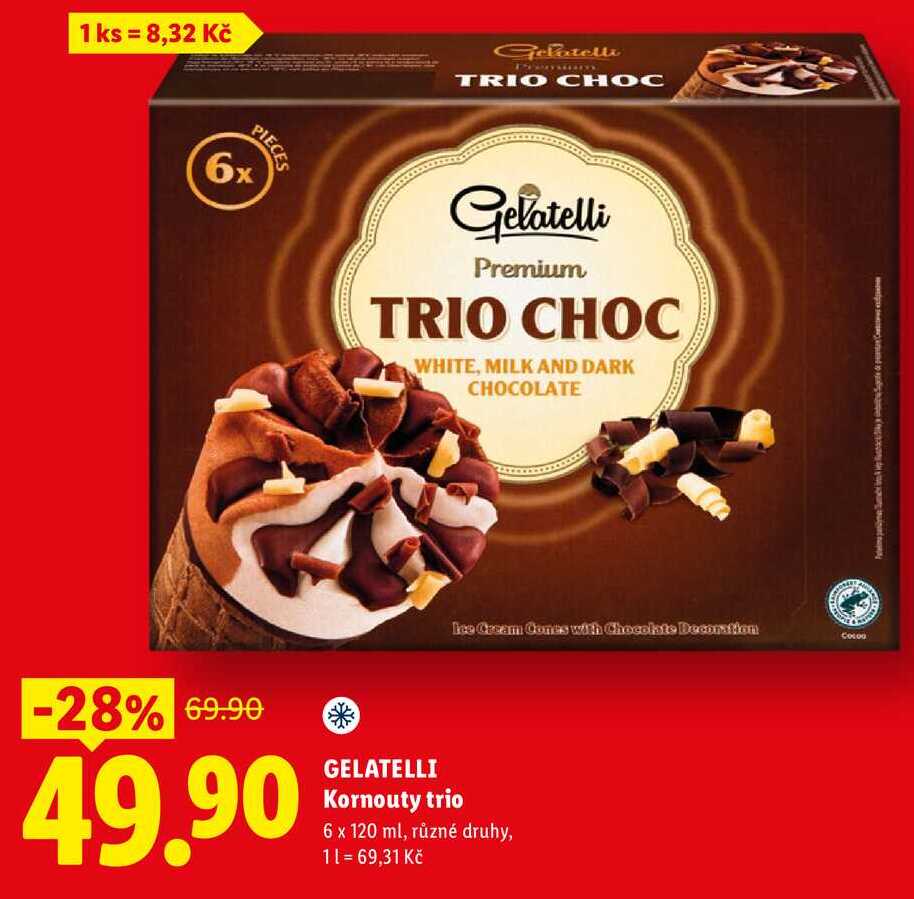 GELATELLI Kornouty trio, 6x 120 ml