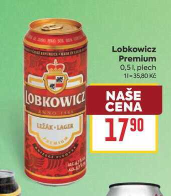 Lobkowicz Premium 0,5 1, plech