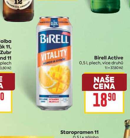 Birell Active 0,51, plech