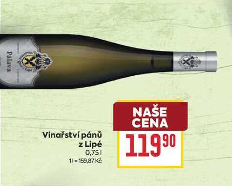 Vinařství pánů z Lipé 0,75l