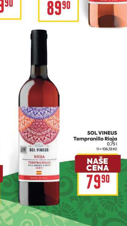 SOL VINEUS Tempranillo Rioja 0,75l