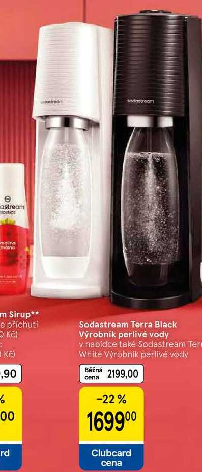 Výrobník sody Sodastream Terra Black, výrobník perlivé vody 