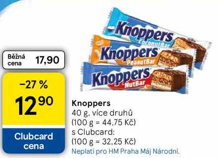 Knoppers tyčinka, 40 g