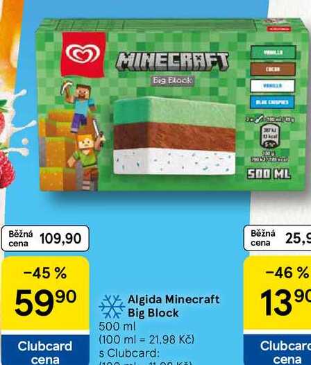 Algida Minecraft Big Block, 500 ml   