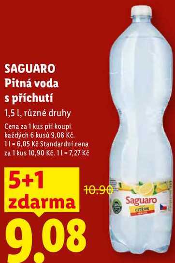 SAGUARO Pitná voda s příchutí, 1,5 l