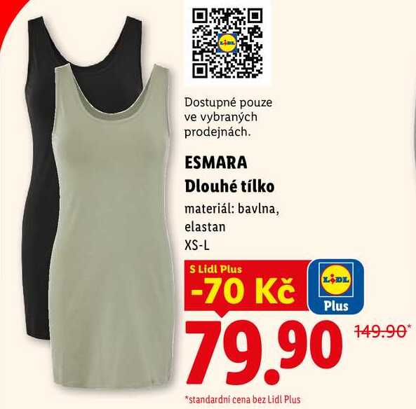 ESMARA Dlouhé tílko