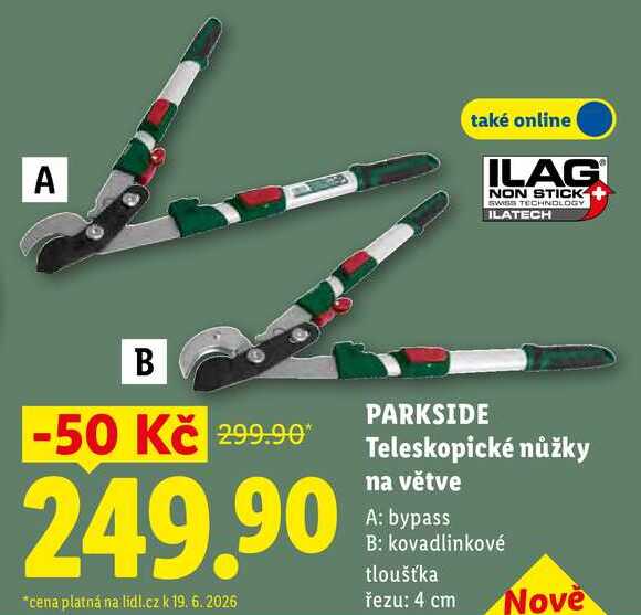PARKSIDE Teleskopické nůžky na větve 