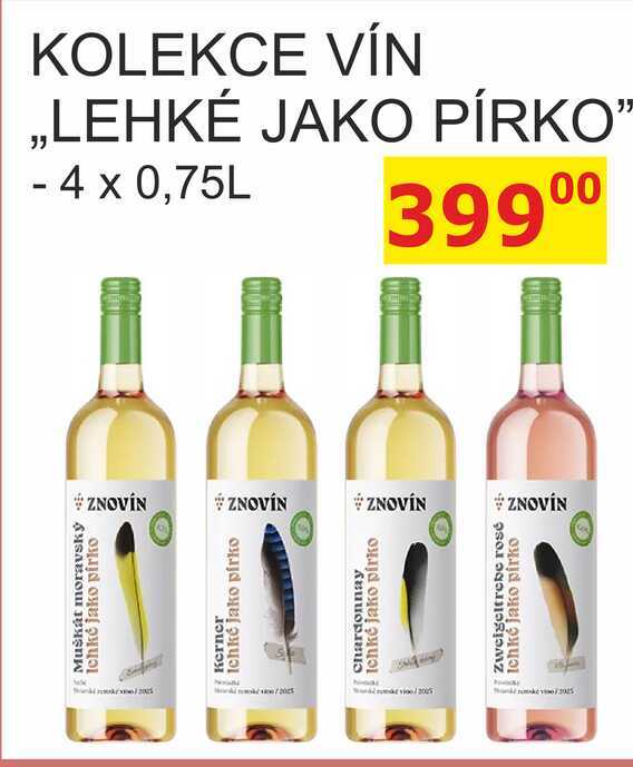 ZNOVÍN ZNOJMO KOLEKCE VÍN „LEHKÉ JAKO PÍRKO” - 4 x 0,75L