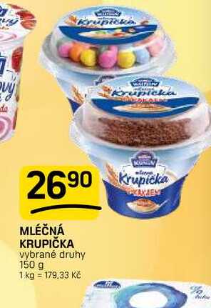 MLÉČNÁ KRUPIČKA vybrané druhy 150 g