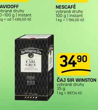 ČAJ SIR WINSTON vybrané druhy 35 g