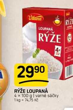 RÝŽE LOUPANÁ 4 × 100 g | varné sáčky