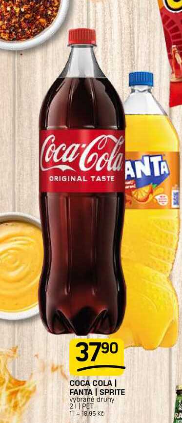 COCA COLA | FANTA | SPRITE vybrané druhy 2l