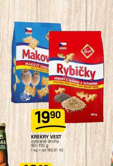 KREKRY VEST vybrané druhy 90-110 g