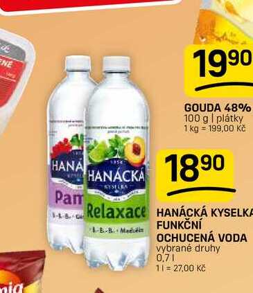 HANÁCKÁ KYSELKA FUNKČNÍ OCHUCENÁ VODA vybrané druhy 0,7l