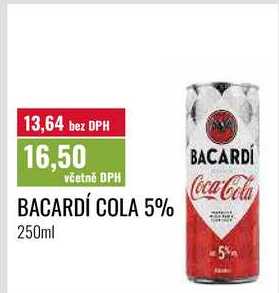 BACARDÍ COLA 5% 250ml