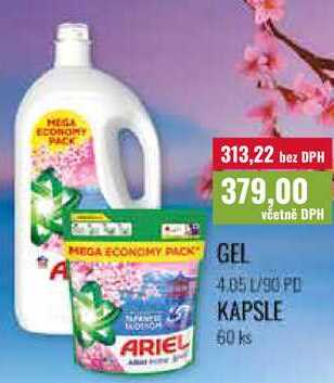 Ariel gelové kapsle 60 dávek, vybrané druhy