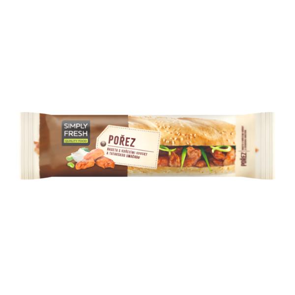 Simply Fresh Bageta s kuřecími kousky a tatarskou omáčkou