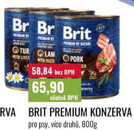 BRIT PREMIUM KONZERVA, pro psy, více druhů, 800g