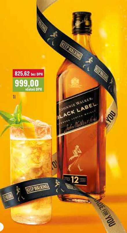 JOHNNIE WALKER BLACK LABEL 1l
