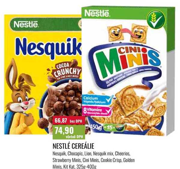 NESTLÉ CEREÁLIE, 325g-400g 