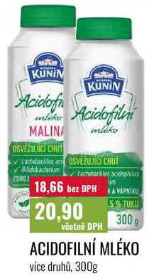 ACIDOFILNÍ MLÉKO, více druhů, 300g