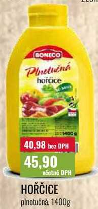 HOŘČICE, plnotučná, 1400g 