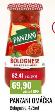 PANZANI OMÁČKA Bolognese, 425ml 