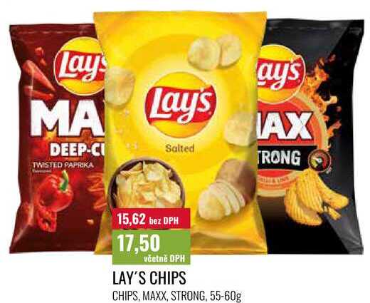 LAY'S CHIPS 55-60g 