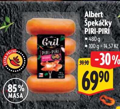 Albert Špekáčky PIRI-PIRI 480g