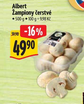 Albert Žampiony čerstvé 500 g