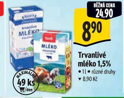 Trvanlivé mléko 1 l