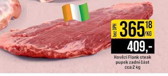 Hovězí Flank steak pupek zadní část cca 2 kg 1kg