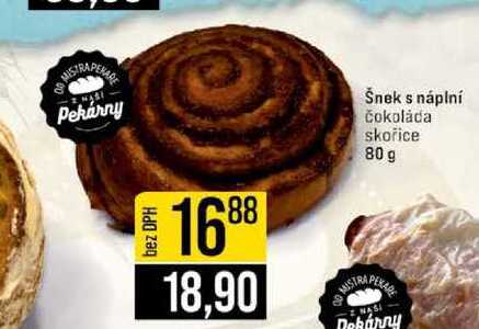 Šnek s náplní čokoláda skořice 80 g