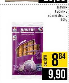 Havlík tyčinky různé druhy 90 g