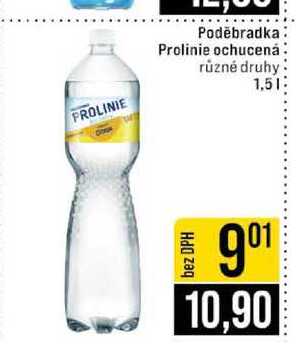 Poděbradka Prolinie ochucená různé druhy 1,5l