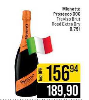 Mionetto Prosecco DOC Treviso Brut Rosé Extra Dry 0.75l