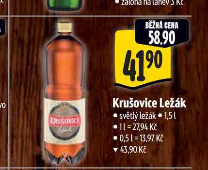 Krušovice Ležák světlý 1,5 l